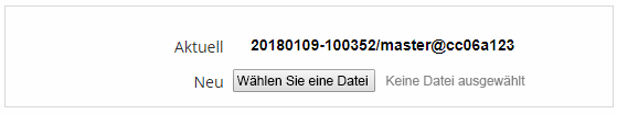 Neue Firmware wählen