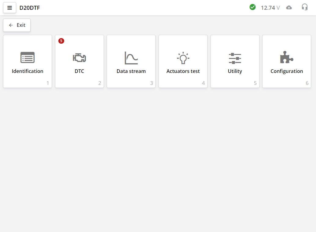 System selection window in ScanDoc